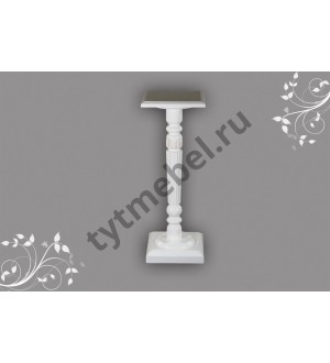 HK-746. Подставка для цветов (массив красного дерева) WHITE GLAZE, цвет: белый глянцевый